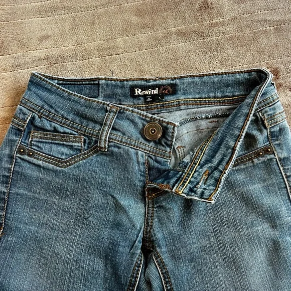 Rewind Skinny Women’s Blue Jeans Junior Size $15 - Picture 6 of 10
